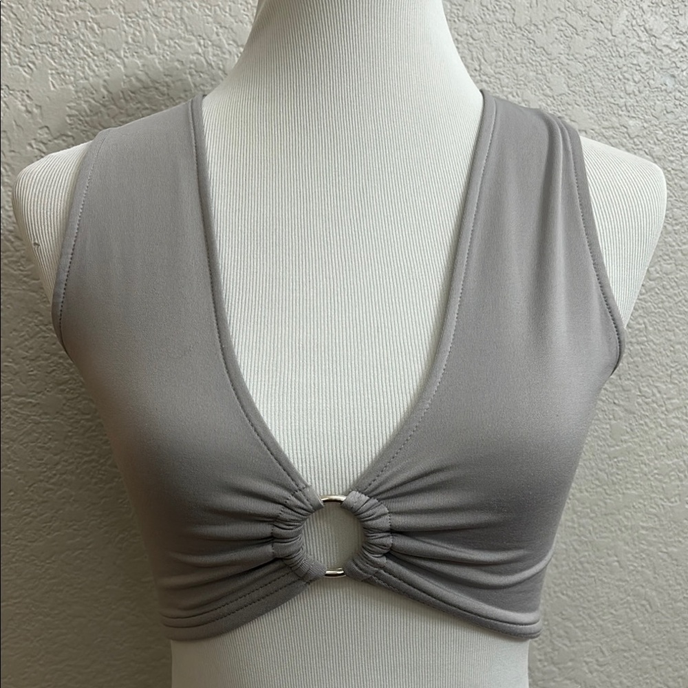 Lot of 3 Sleeveless Crop Top (Gray, Brown, Pink)